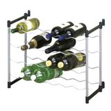 Metaltex rek Cabernet voor 24 flessen, Zilver, 2,2 x 40 x 60 cm