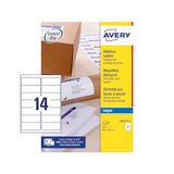 AVERY - 350 zelfklevende adresetiketten, personaliseerbaar, bedrukbaar, formaat 99,1 x 93,1 mm, inkjetdruk, (J8163-25)