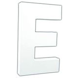 Clairefontaine AC704C Papier-Maché Alfabet - Grote Hoofdletter "E" - Wit