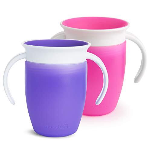 MUNCHKIN Miracle 360o drinkbeker - met handgrepen/bekerdeksel Drinkbeker 2er-Pack (207 ml) roze/violet