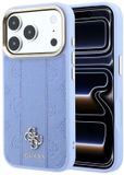 Guess Peony Stripe iPhone 18 Pro Max Hoesje MagSafe Back Cover Blauw