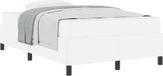 vidaXL Bedframe met matras Wit Stof 120 x 190 cm