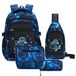 Grand sac à dos scolaire pour garçons avec motif phosphorescent