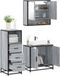 Maison Exclusive - Ensemble de meubles de salle de bain 3 pièces gris Sonoma en bois composite