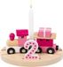 Joyeux Anniversaire Train: LILLE 16x12x7cm, avec chiffres interchangeables 1-6, bois