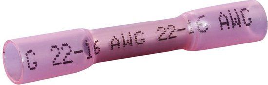 Quadrios 22C467 Stootverbinder Met krimpkous 0.5 mm² - 1.5 mm² Volledig geïsoleerd Rood 1 set(s)