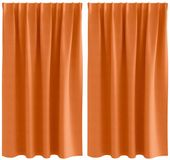 vidaXL Blackout Gordijnen met Ringen 2 st Feloranje 140 x 140 cm