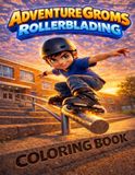 Adventure Groms: Inline Skating, Skate Park, Rail Grinds, and Outdoor Action Scenes for Kids, Teens, and Adults Bold Easy-to-Color Pages, Screen-Free Activity: 22