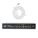 PNI SW016 switch-pakket 16x10/100/1000Mbps gigabit metalen behuizing en 3m PNI patchkabel U8030W