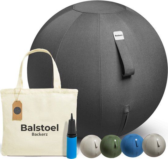 Backerz Zitbal 55 CM - Zwart