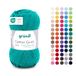 Grundl Gründl Cotton Quick wol voor breien en haken, 100% katoen, 1 bol van 50 g/125 m, haak-/breigaren, smaragdgroen