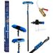 Nexxt Balai télescopique avec serpillière à essorage - Extensible 7m - Hauteur de travail jusqu'à 9m - Distributeur de savon intégré - Incl. tuyau d'eau 9m - Bleu