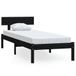 Syfax Bol Bedframe massief grenenhout zwart 90x190 cm