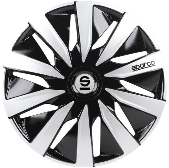 Sparco Wieldoppen Lazio - 14 inch - Zwart/Zilver