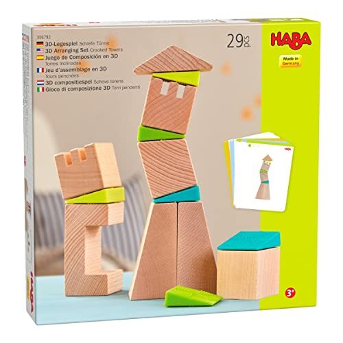 Haba 306792 3D-legspiel scheve torens hout