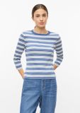 s.Oliver T-shirt koningsblauw katoen gestreept ronde hals korte mouw 36