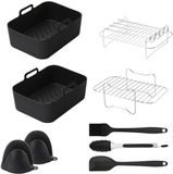 Merkloos / Sans marque Ninja Silicone Grill Plate Set - 9 Pieces