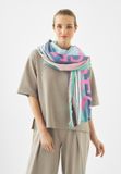 Codello Sjaal met patroon Blauw Tie-dye Katoen/Polyacryl/Wol Vrouwen Omslagdoek