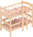howa Lit superposé pour poupées en bois "miniflowers" incl. 2x linge de lit 2460