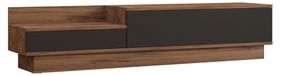 Meuble TV en mélamine, pin avec finition anthracite, 160x35x35 cm