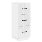vidaXL Ladekast Bewerkt Hout Hoogglans Wit 33 x 34,5 x 87 cm
