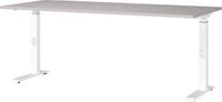 Germania Zit-stabureau Hermoso | 180 x 80 x 68-91 cm | Handmatig verstelbaar | Grijs-witdesign
