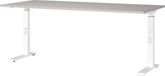 Germania Zit-stabureau Hermoso | 180 x 80 x 68-91 cm | Handmatig verstelbaar | Grijs-witdesign