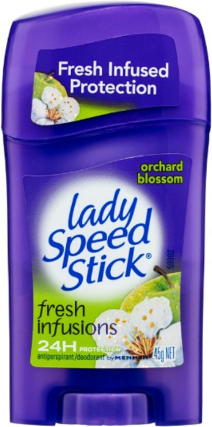 Lady Speed Stick Fresh & Infusions Orchard Blossom - Anti-Transpirant - Deodorant Stick - 45 g - Alcoholvrij - 24-uur Zweetbescherming - Anti-witte strepen â€“ Lichaamsverzorging â€“ Persoonlijke Verzorging â€“ Mooi & Gezond â€“ BESTVERKOCHTE Deodorant in VS