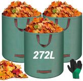 Unyqoos® Set van 3 tuinafvalzakken, 272 litres, vert