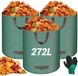Unyqoos® Set van 3 tuinafvalzakken, 272 liter, groen