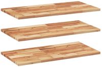 vidaXL - Wandschappen - 3 stuks - zwevend - olieafwerking - 80x40x2 cm - acaciahout