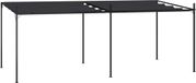 Prieel met uittrekbaar dak 600x300x233 cm antracietkleurig