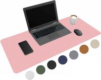 WURK Muismat 80x40 - XXL - Bureau Onderlegger - Bureau Organizer - Bureaumat - Inclusief Kabel Clip – Roze