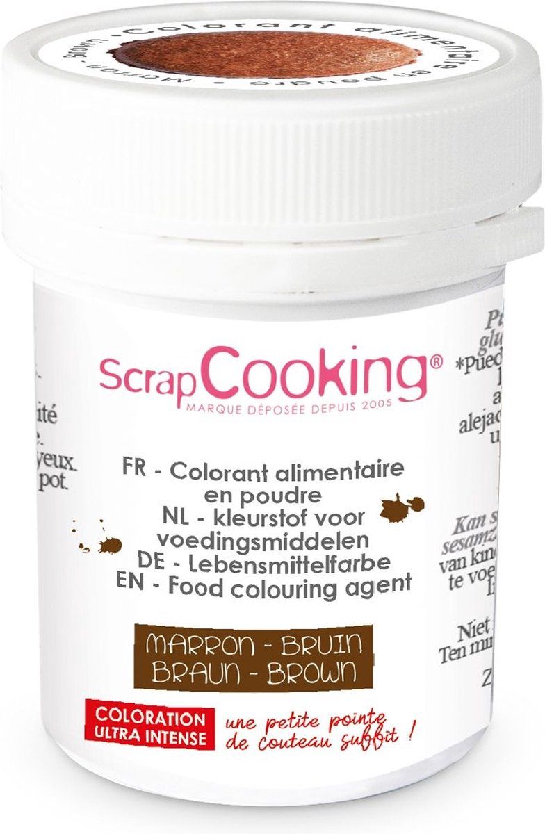 ScrapCooking Voedselkleurstof poeder 5 g - bruin