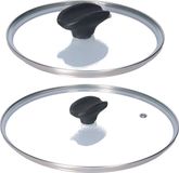Secret de Gourmet - Set van 2x universele glazen pannendeksels