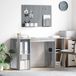 Maison Exclusive - Bureau, placage bois Sonoma gris, 130 x 50,5 x 75 cm
