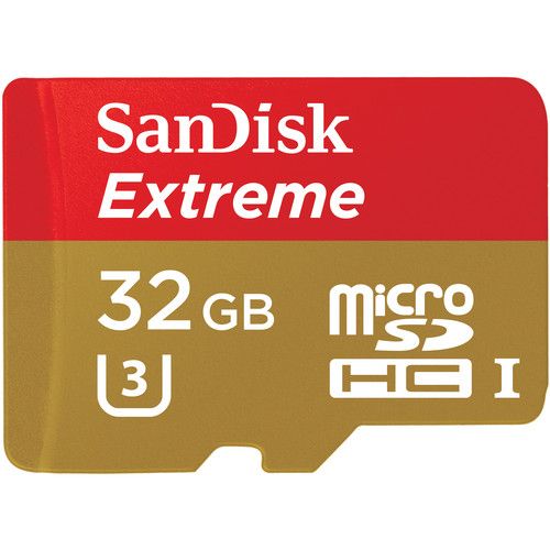 SanDisk Extreme microSDHC 32GB - Class 10 - UHS-I - 90MB/s Read - 40MB/s Write