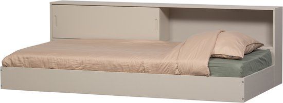 WOOOD Carter Bed - Grenenhout - Dust/Beige - 90x200