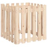 VidaXL Plantenbak met hekontwerp 60x60x60 cm massief grenenhout