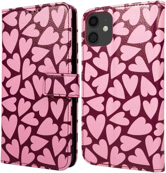 imoshion Hoesje - Geschikt voor Apple iPhone 11 - Design Bookcase smartphone - Hearty Blush