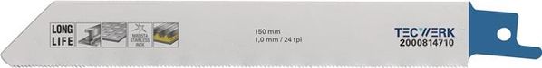 TECWERK Bosch Zaagblad, lengte 150 mm, breedte 19 mm, tandafstand 24 TPI, gefreesd, gegolfd