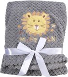 Cangaroo Freya Leeuw Wiegdeken - Grijs - 75 x 105 cm - Katoen