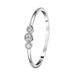 Lucardi Dames Ring met zirkonia - Ring - Cadeau - Echt Zilver - Zilverkleurig