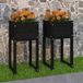 Maison Exclusive - Jardinières, 2 pièces, noir, 40x40x81 cm, bois massif, pin