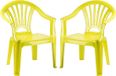 Plasticforte Chaise enfant - 2x pièces - plastique - vert