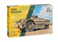Italeri Modelbouwpakket Militaire voertuigen - 97044 AS 42 Sahariana - Verkenningsvoertuig WWII - Italiaans Militair Voertuig Plastic - 1:72 - Modelbouw