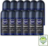 Nivea 12 x NIVEA MEN Deep Deodorant Roll-on met actieve kool - 50 ml