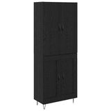 vidaXL Highboard Zwart Eiken 69,5 x 34 x 180 cm