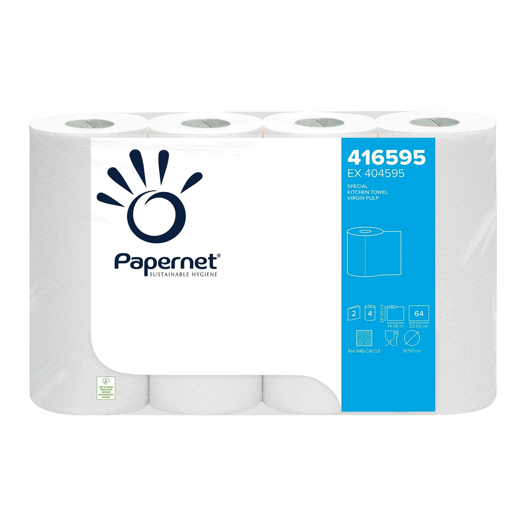 Papernet Keukenrol - 2-Laags - 50 vel - Wit