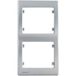 Siemens Delta Iris Plaque Double Verticale Argent Sie267044